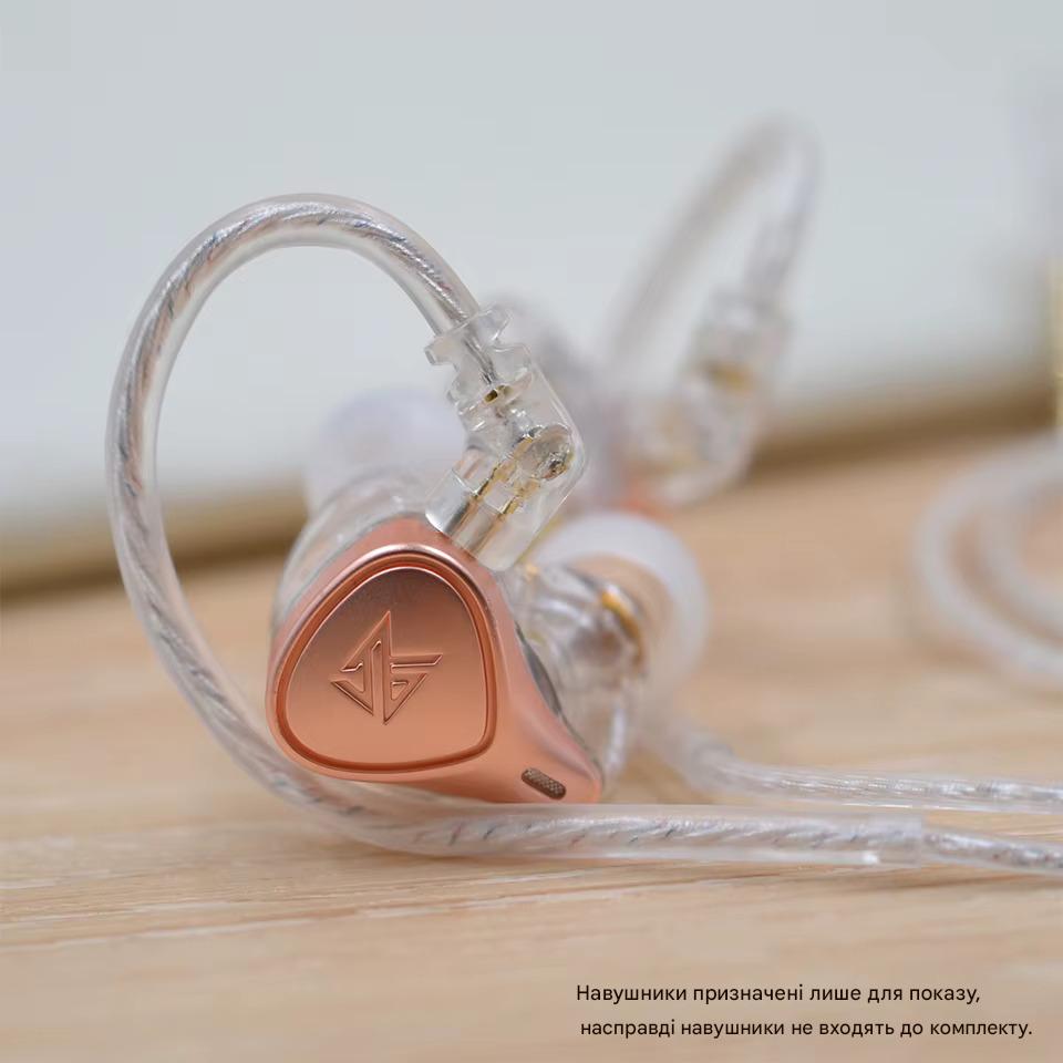 Посеребренный кабель для наушников KZ Silver Cable с микрофоном 2-pin 3.5 мм